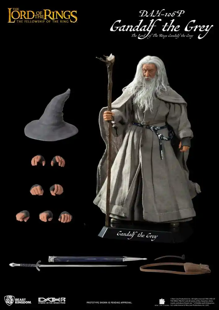 Lord of the Rings Dynamic 8ction Heroes 1/9 Gandalf the Grey akciófigura 21 cm termékfotó