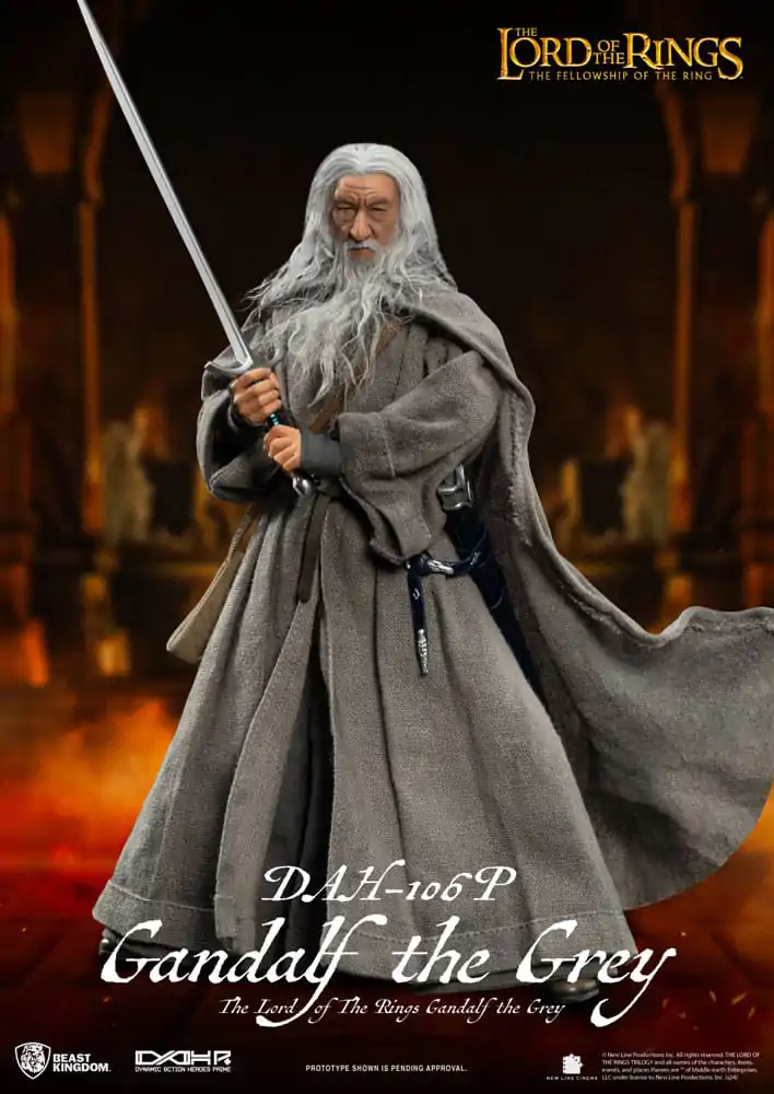 Lord of the Rings Dynamic 8ction Heroes 1/9 Gandalf the Grey akciófigura 21 cm termékfotó