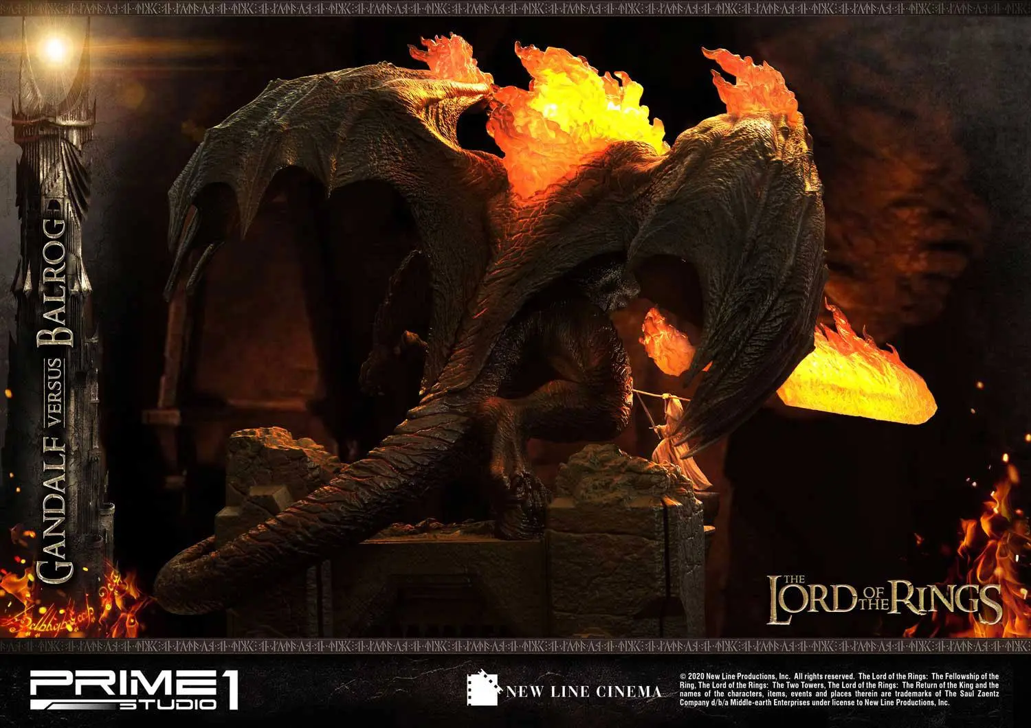 Lord of the Rings Gandalf Vs. Balrog szobor figura 79 cm termékfotó