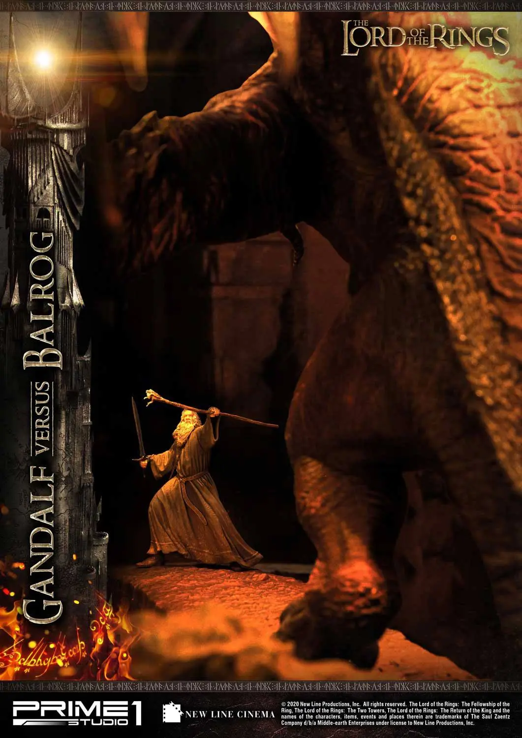 Lord of the Rings Gandalf Vs. Balrog szobor figura 79 cm termékfotó