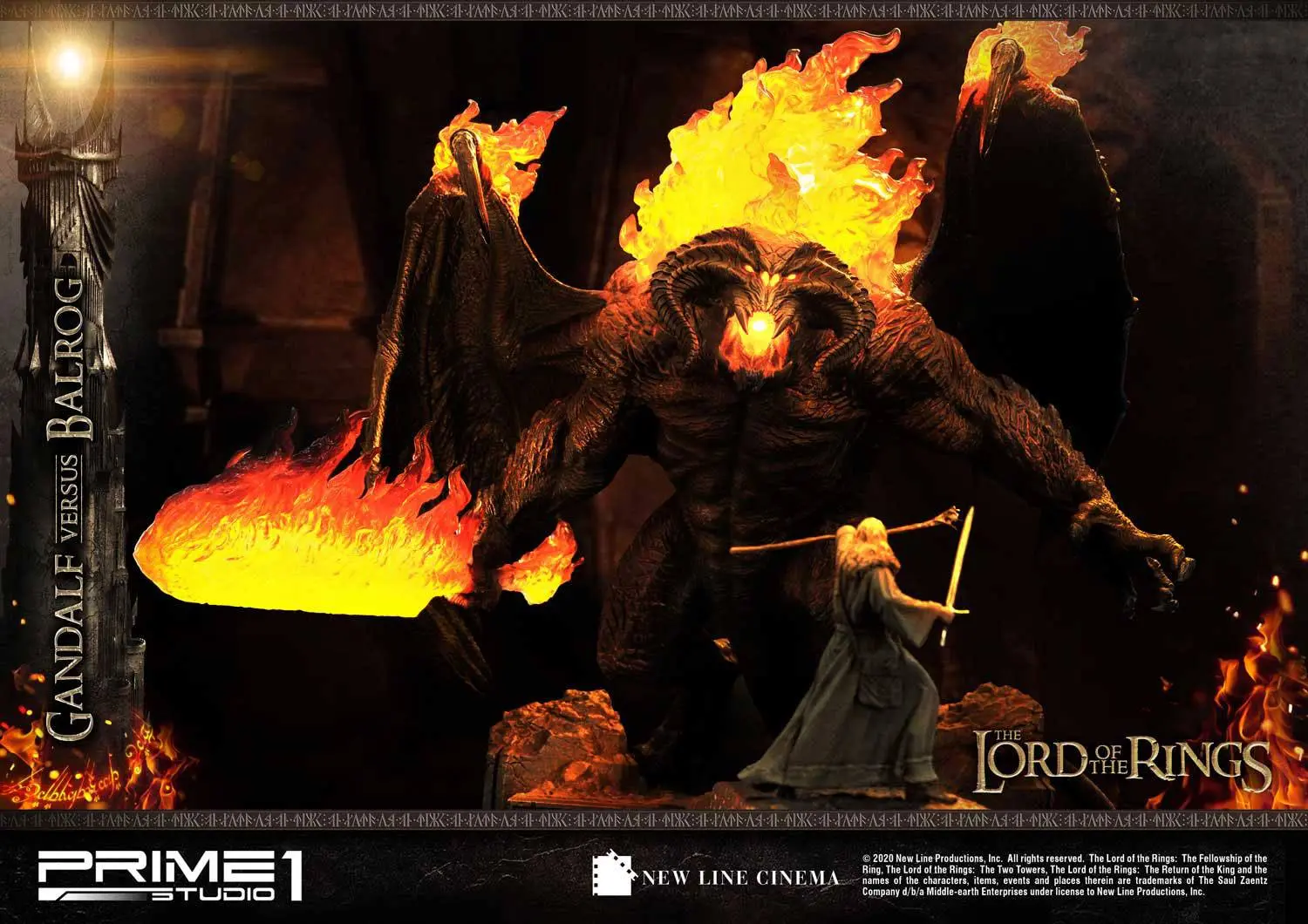 Lord of the Rings Gandalf Vs. Balrog szobor figura 79 cm termékfotó