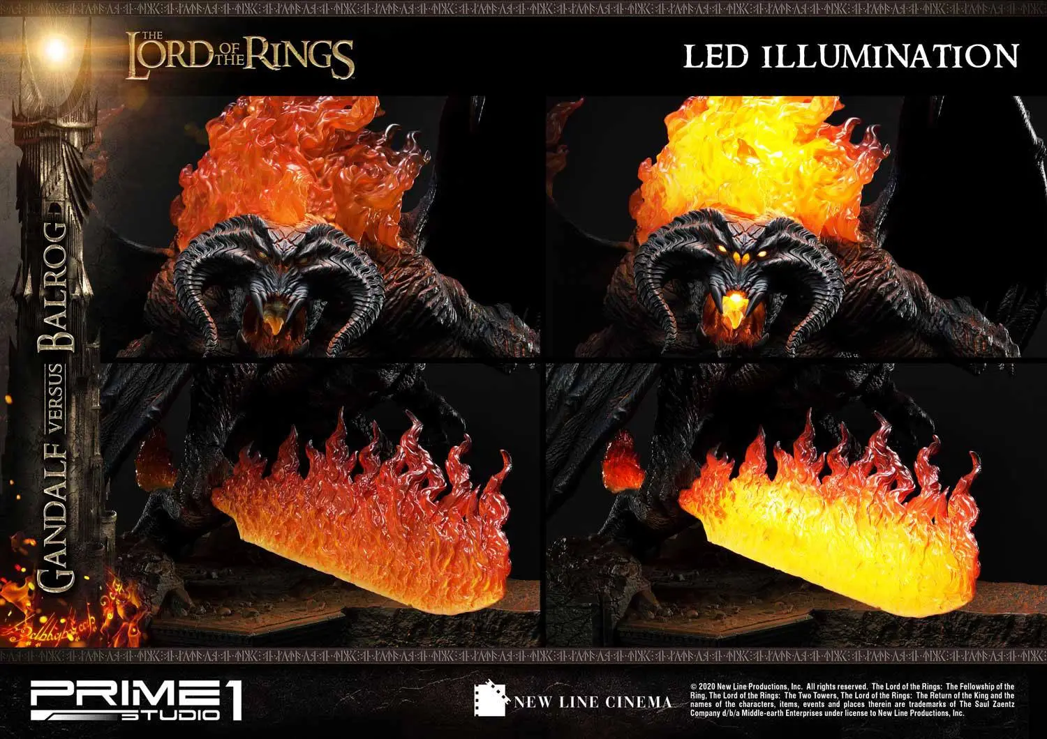 Lord of the Rings Gandalf Vs. Balrog szobor figura 79 cm termékfotó