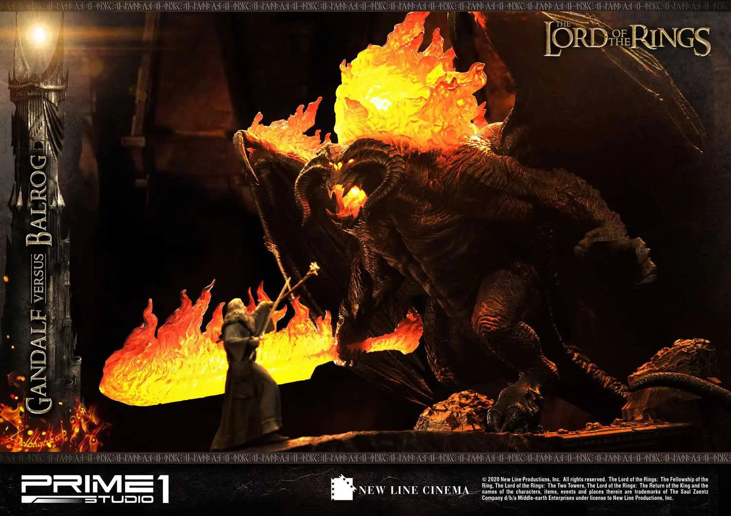 Lord of the Rings Gandalf Vs. Balrog szobor figura 79 cm termékfotó