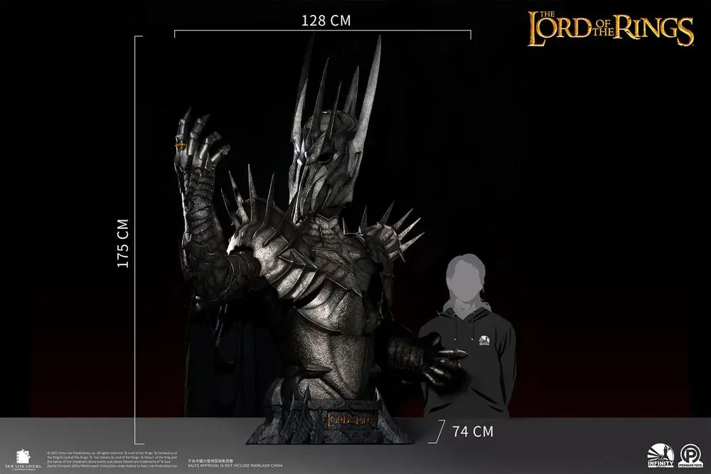 Lord Of The Rings Life Size 1/1 Sauron mellszobor figura 175 cm termékfotó
