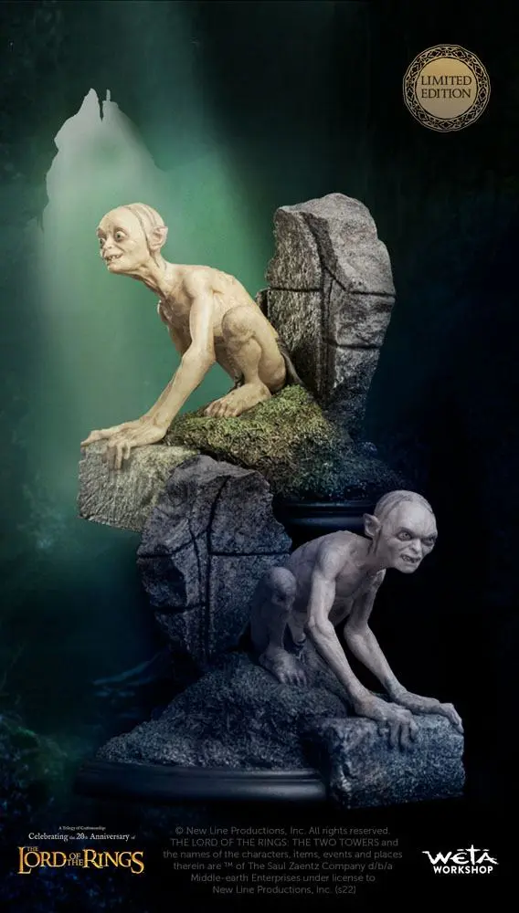 Lord of the Rings Mini Gollum &amp; Sméagol in Ithilien szobor figura 11 cm termékfotó