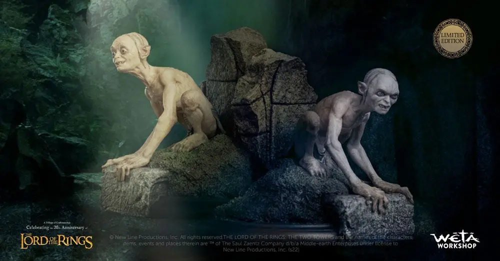Lord of the Rings Mini Gollum &amp; Sméagol in Ithilien szobor figura 11 cm termékfotó