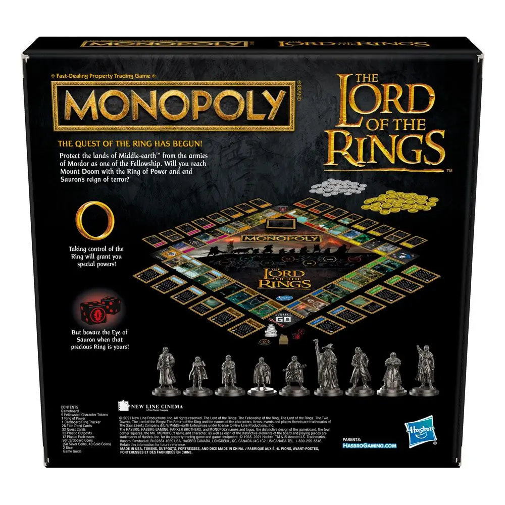 Lord of the Rings Monopoly Angol nyelvű társasjáték termékfotó