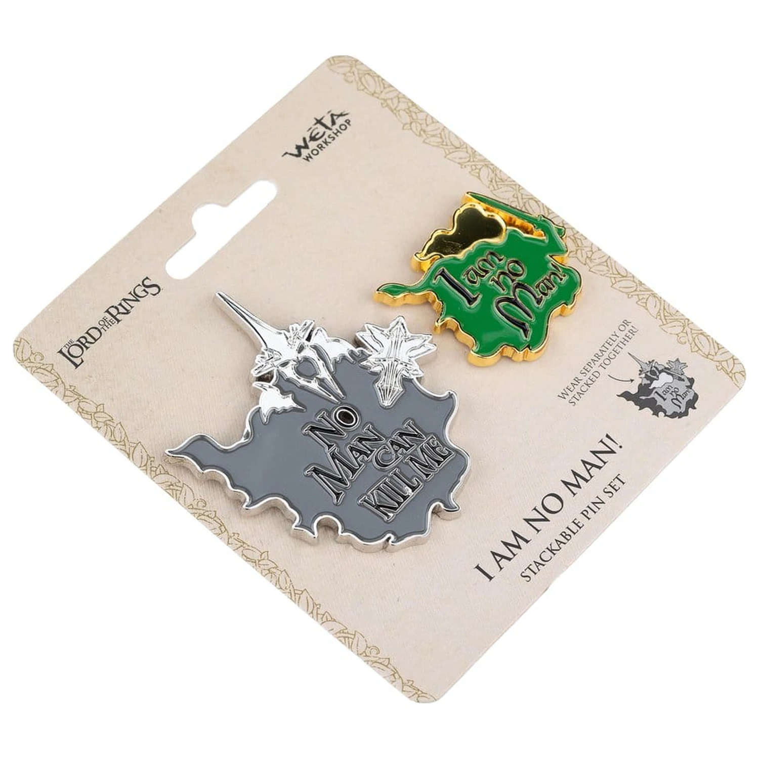 Lord of the Rings No Man can Kill Me & I Am No Man! 2 db-os kitűző csomag 7 cm  termékfotó