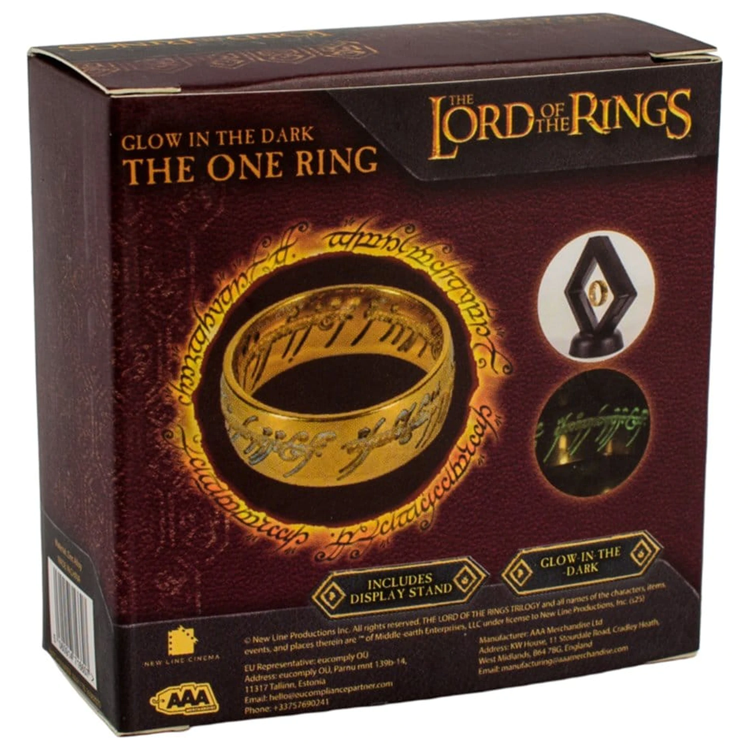 Lord of the Rings One Ring replika Glow in the Dark termékfotó