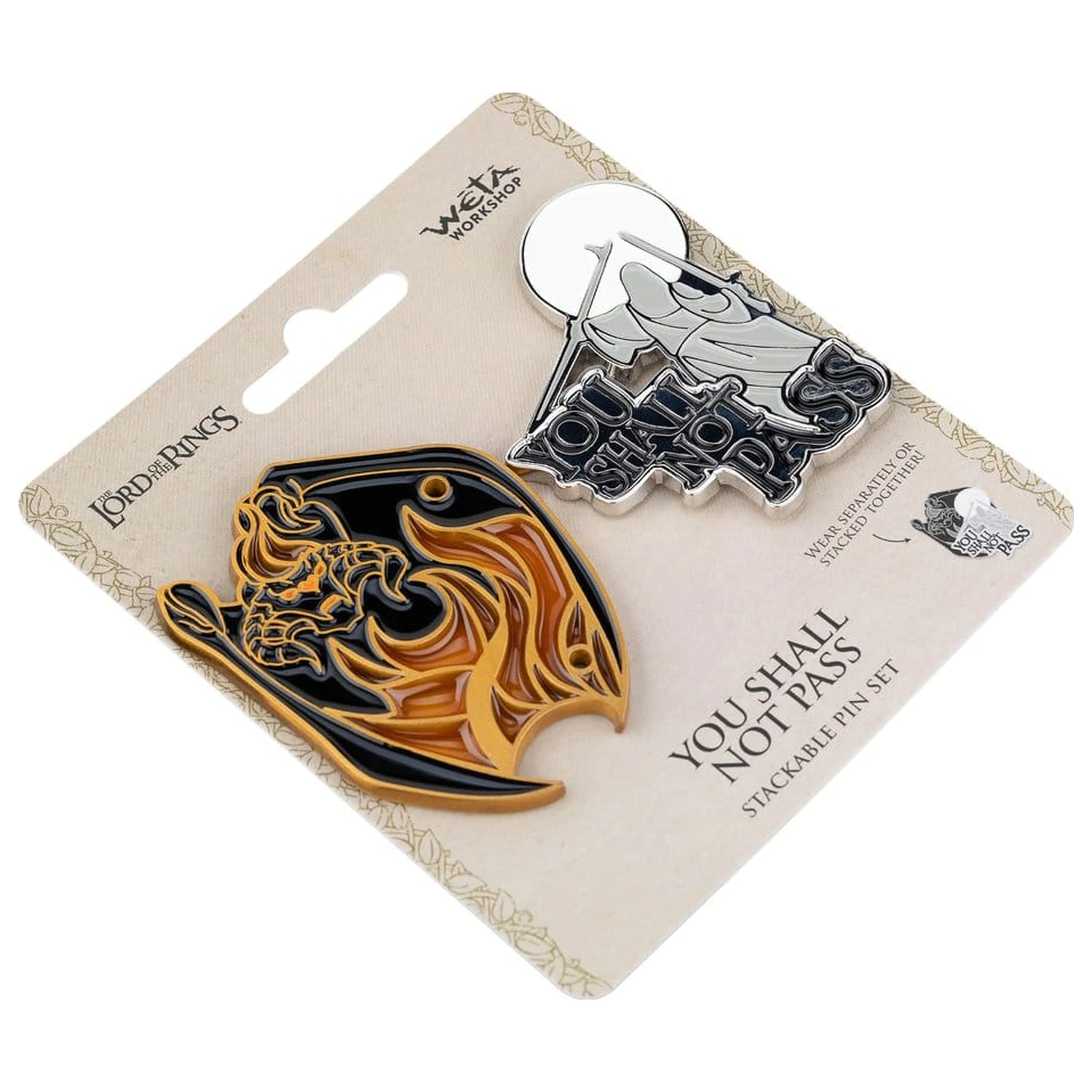 Lord of the Rings You Shall Not Pass 2 db-os kitűző csomag 8 cm  termékfotó