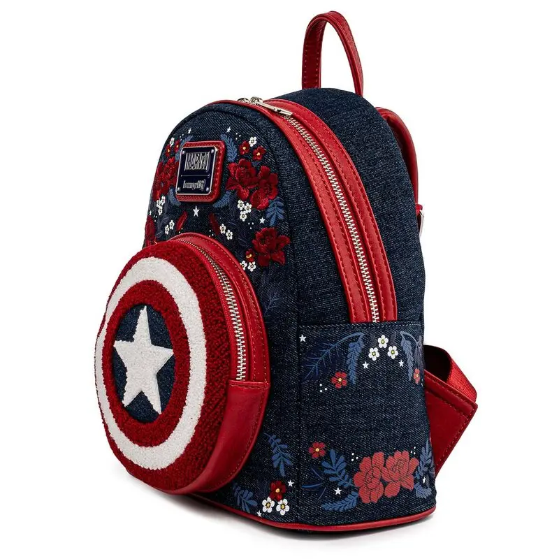 Loungefly Captain America 80th Floral Shield 80th táska hátizsák 26cm termékfotó