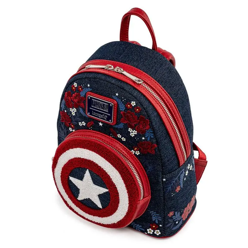 Loungefly Captain America 80th Floral Shield 80th táska hátizsák 26cm termékfotó