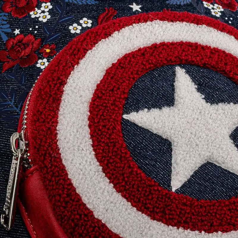 Loungefly Captain America 80th Floral Shield 80th táska hátizsák 26cm termékfotó