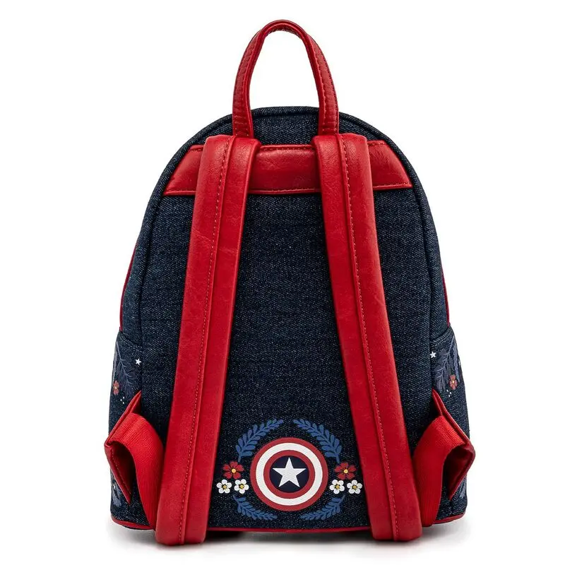 Loungefly Captain America 80th Floral Shield 80th táska hátizsák 26cm termékfotó
