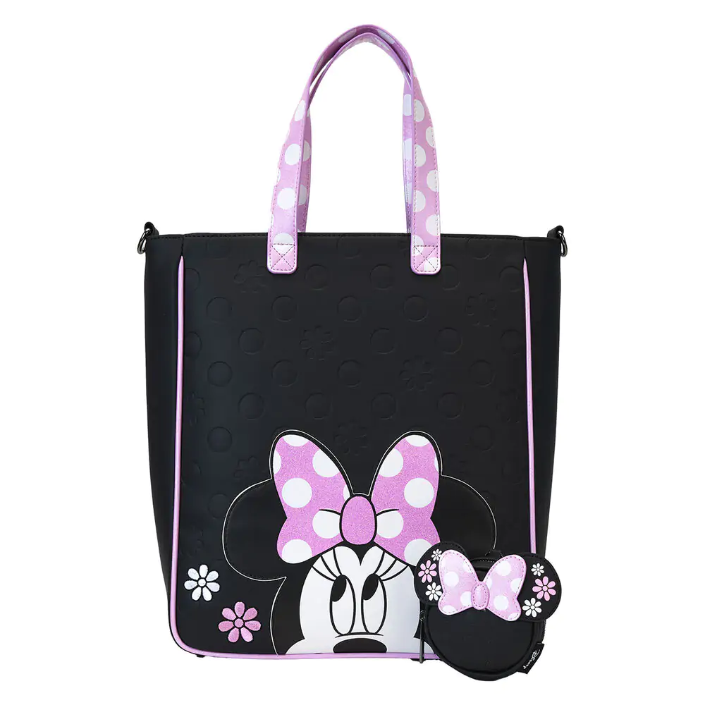 Loungefly Disney Minnie Floral Rock the Dots bevásárlótáska és pénztárca termékfotó