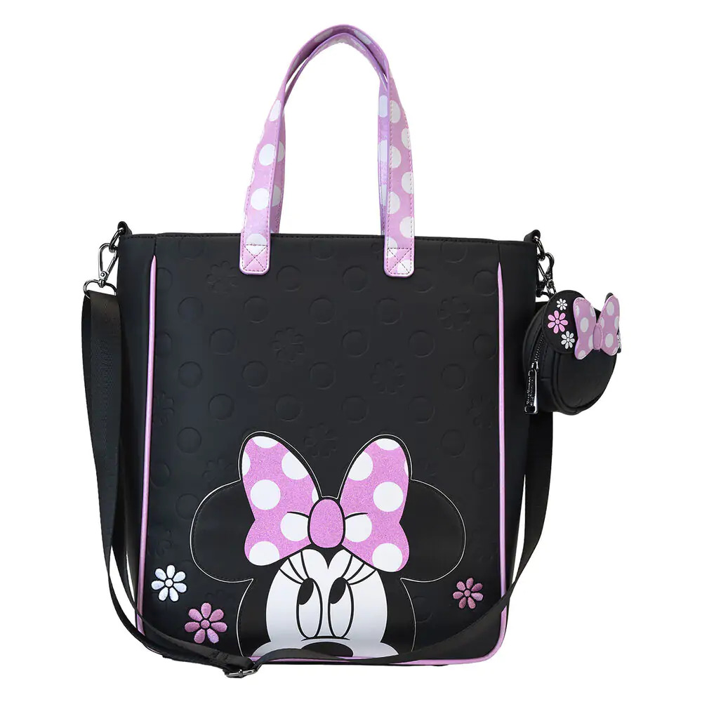 Loungefly Disney Minnie Floral Rock the Dots bevásárlótáska és pénztárca termékfotó