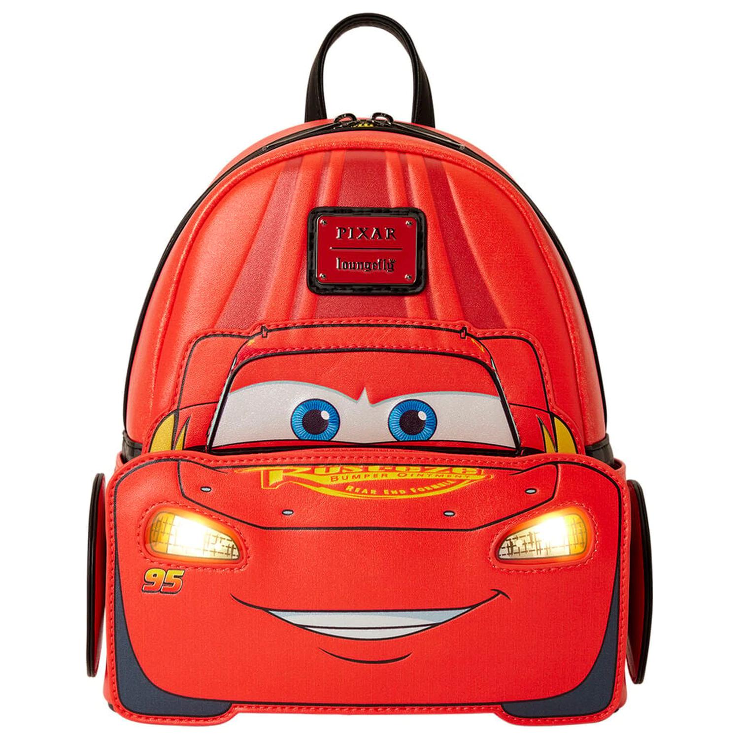 Loungefly Disney Pixar Cars 20th Anniversary Lightning McQueen Metallic Light-Up táska hátizsák 26cm termékfotó