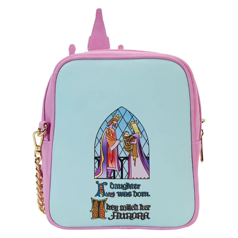 Loungefly Disney Sleeping Beauty Castle Three Good Fairies Stained Glass bag termékfotó