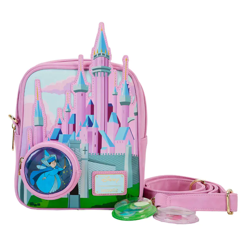 Loungefly Disney Sleeping Beauty Castle Three Good Fairies Stained Glass bag termékfotó