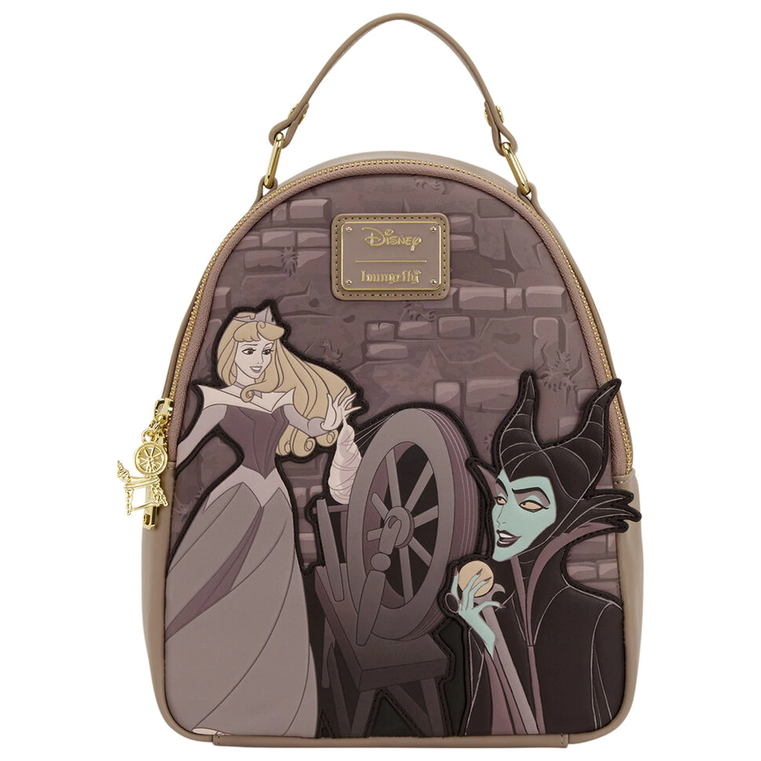 Loungefly Disney Sleeping Beauty & Maleficient Spinning Wheel táska hátizsák 26cm termékfotó