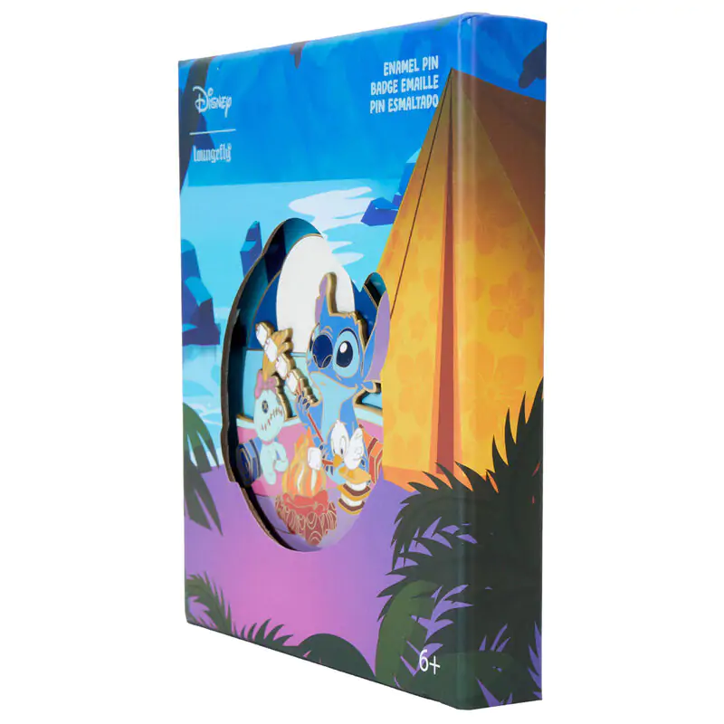 Loungefly Disney Stitch Camping Cuties kitűző termékfotó