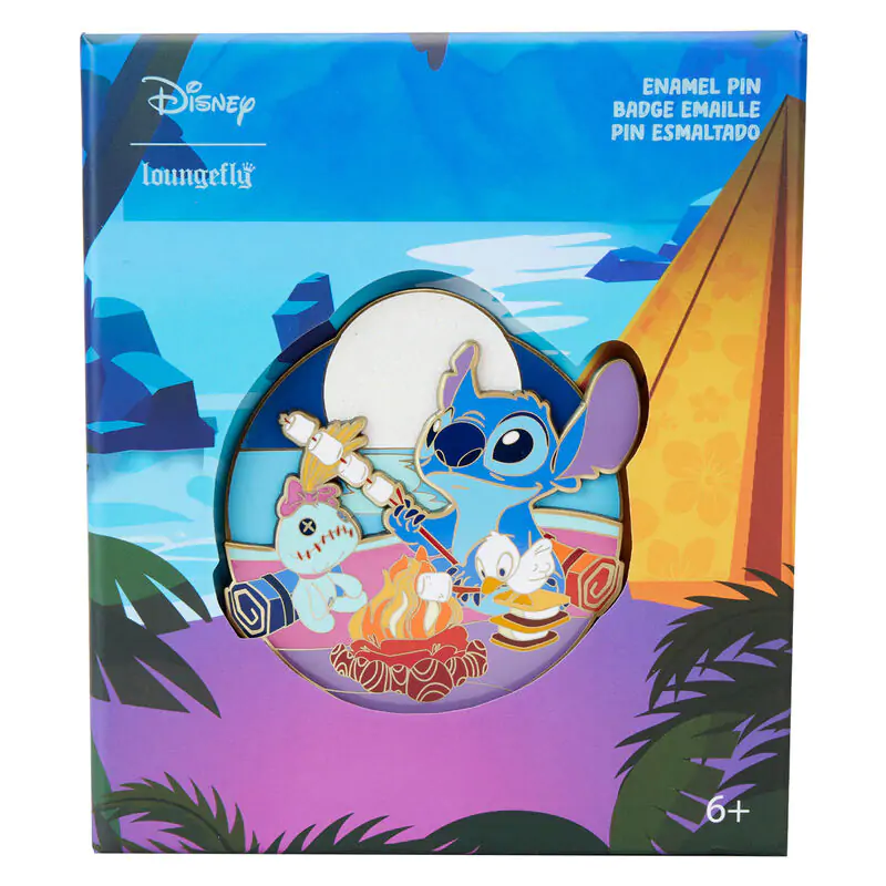 Loungefly Disney Stitch Camping Cuties kitűző termékfotó