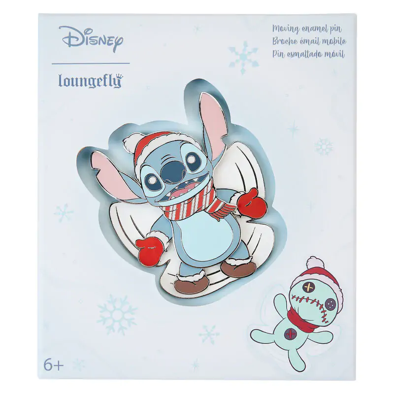 Loungefly Disney Stitch Holiday Snow Angel kitűző termékfotó