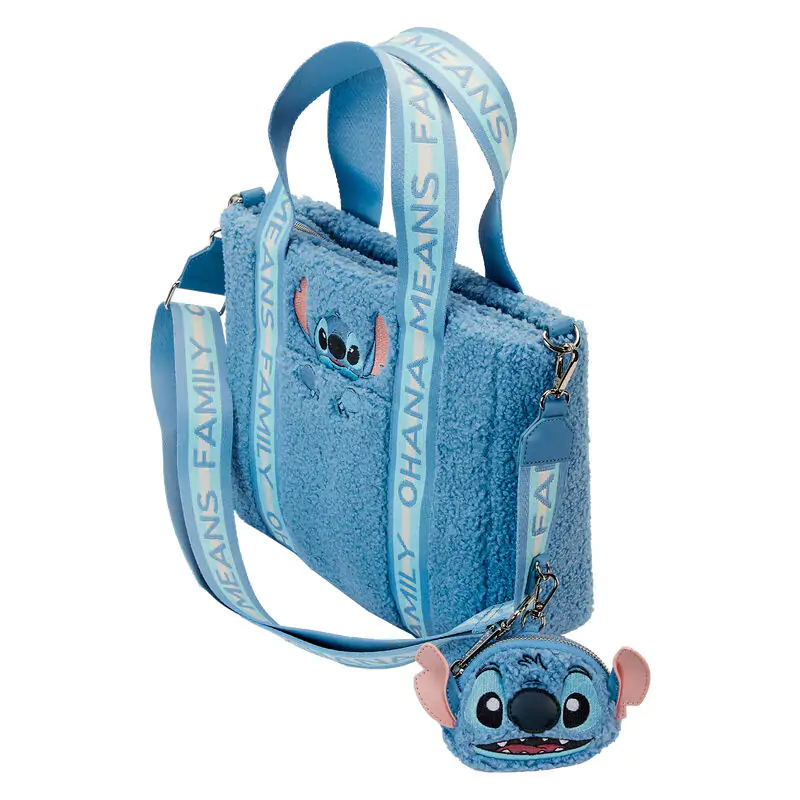 Loungefly Disney Stitch plüss bevásárló táska és pénztárca termékfotó