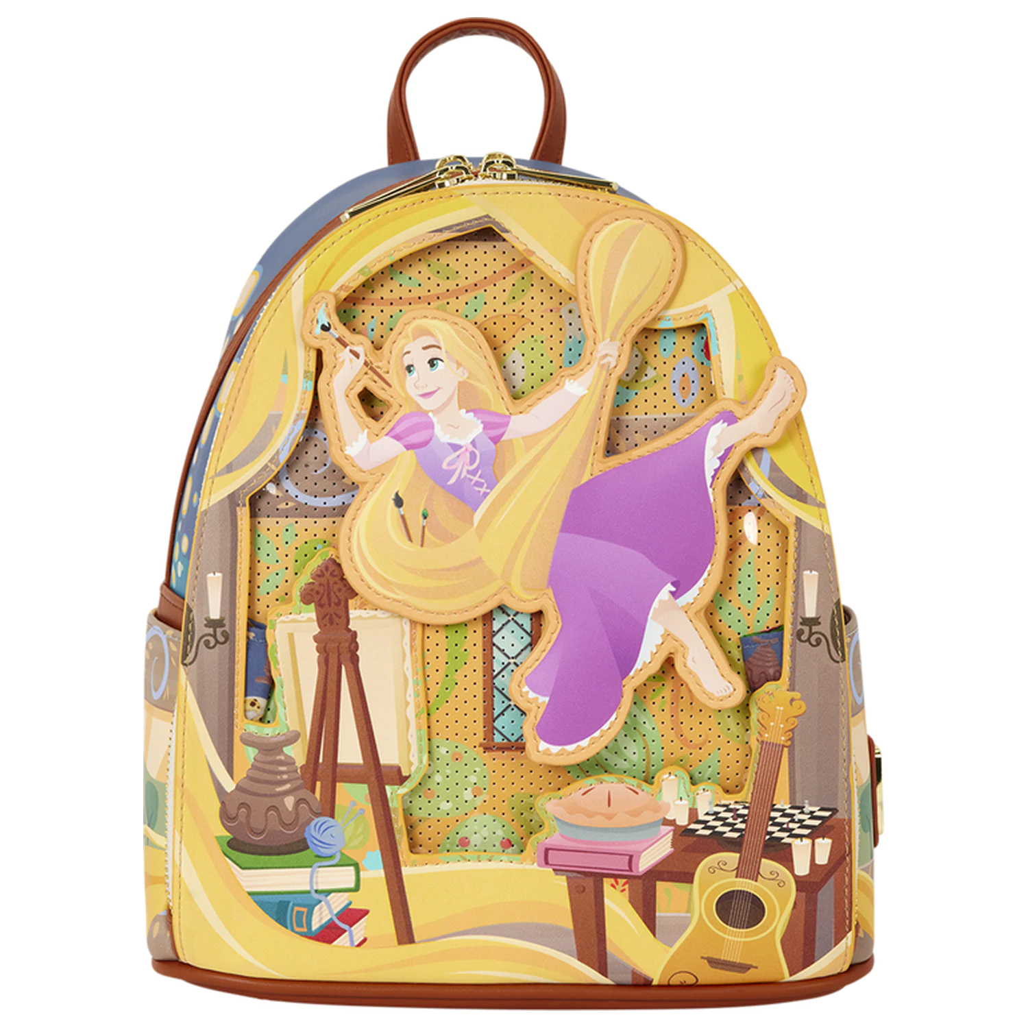 Loungefly Disney Tangled Aranyhaj Glow Pin Trader táska hátizsák 26cm termékfotó