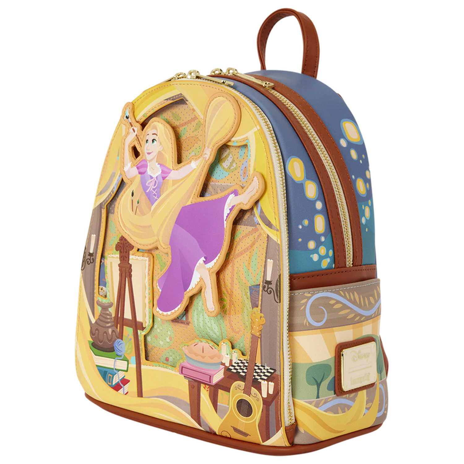 Loungefly Disney Tangled Aranyhaj Glow Pin Trader táska hátizsák 26cm termékfotó