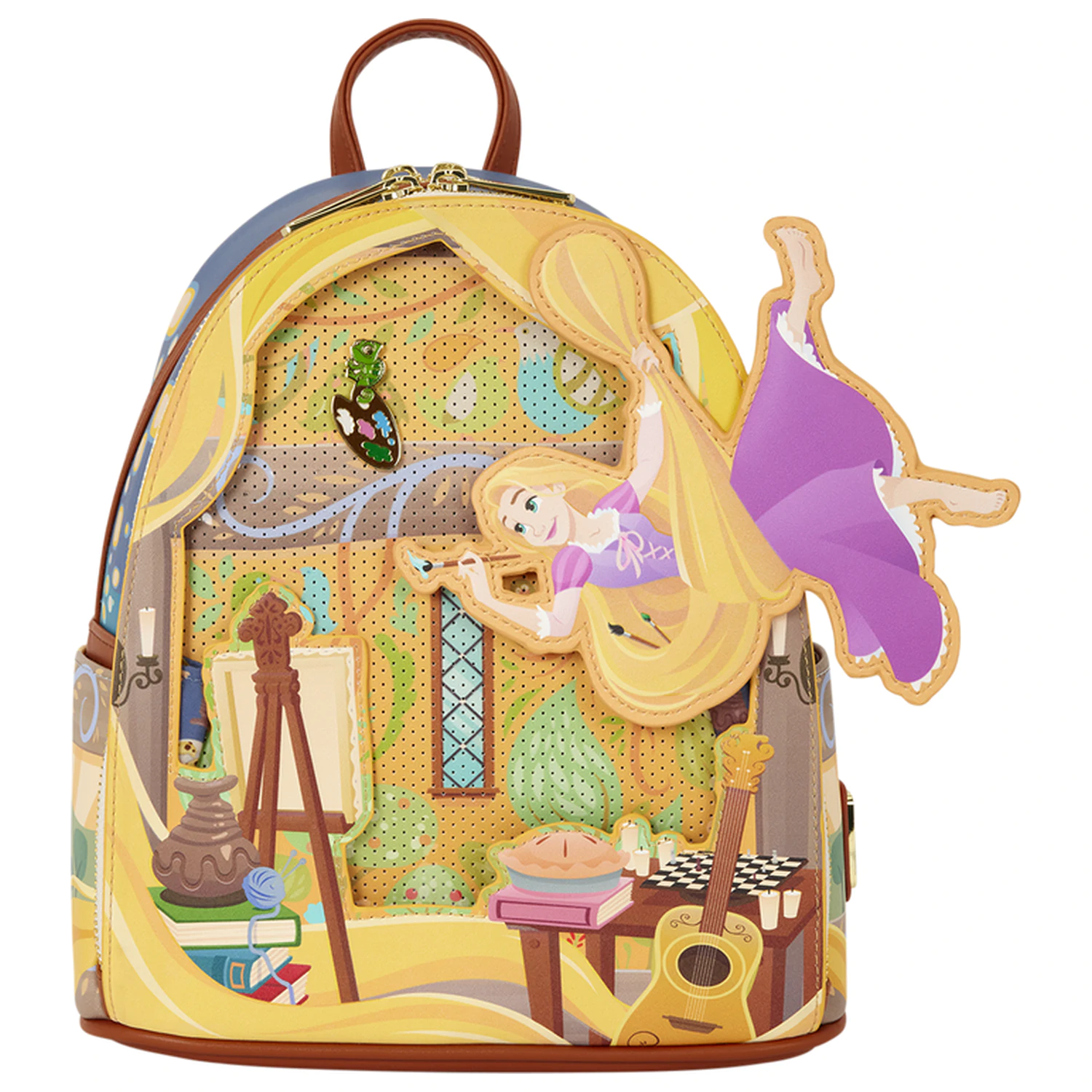 Loungefly Disney Tangled Aranyhaj Glow Pin Trader táska hátizsák 26cm termékfotó