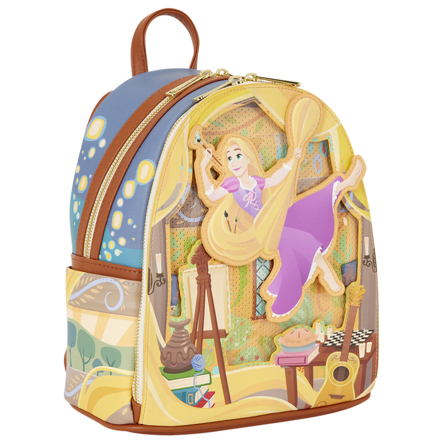 Loungefly Disney Tangled Aranyhaj Glow Pin Trader táska hátizsák 26cm termékfotó