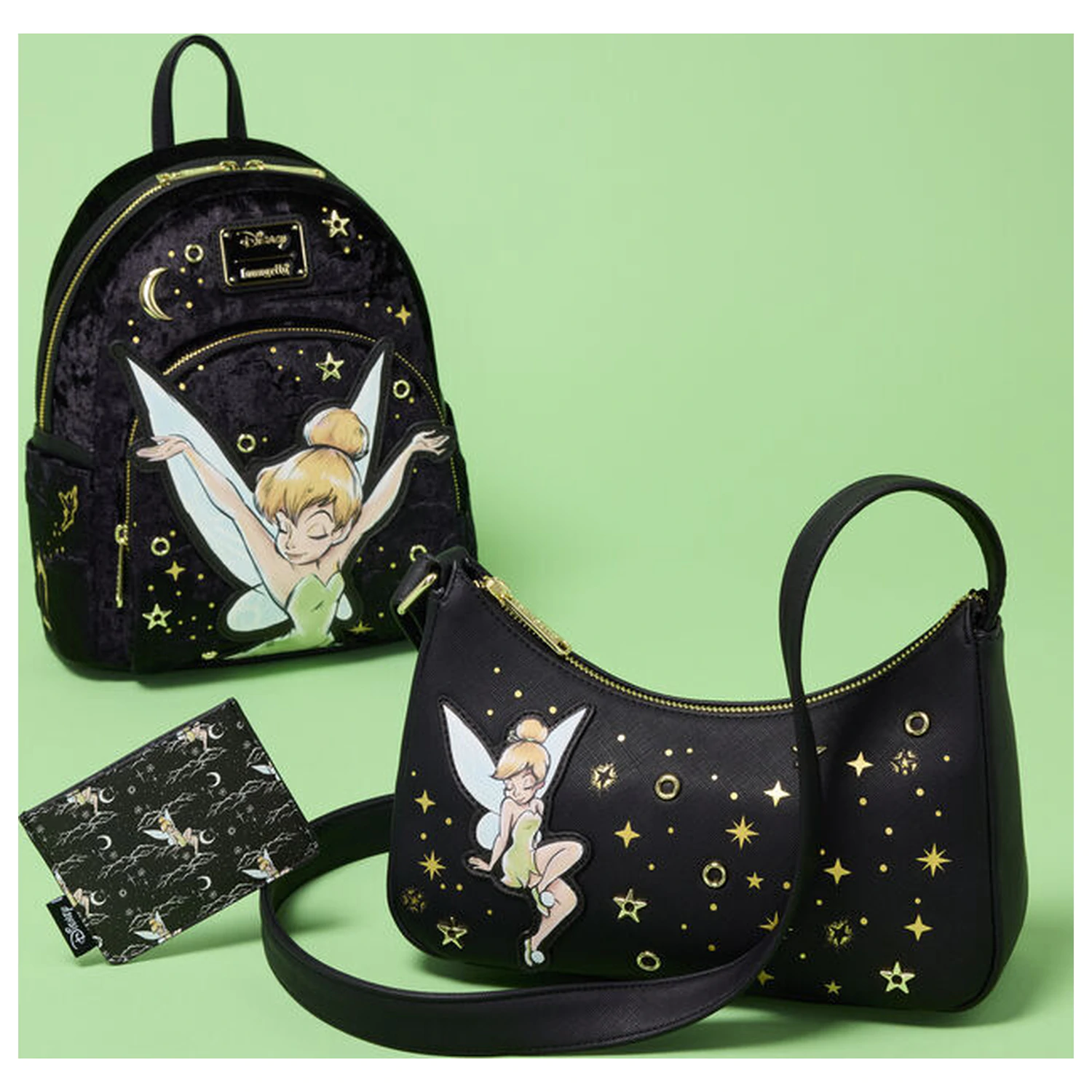 Loungefly Disney Tinker Bell Pixie Dust Velvet táska hátizsák 26cm termékfotó
