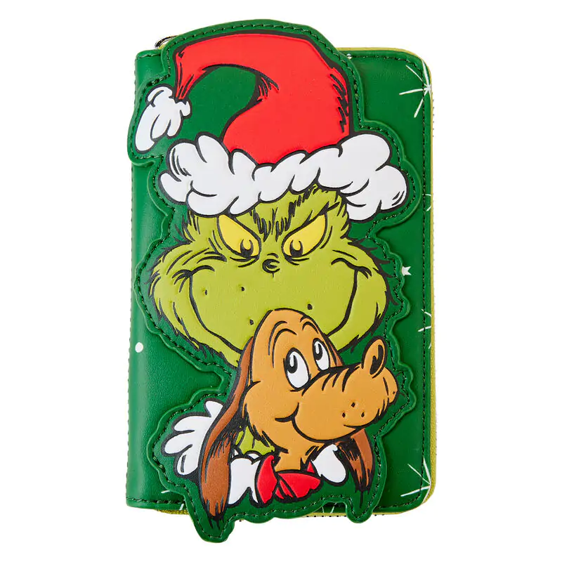 Loungefly Dr. Seuss How the Grinch Stole Christmas! Santa pénztárca termékfotó
