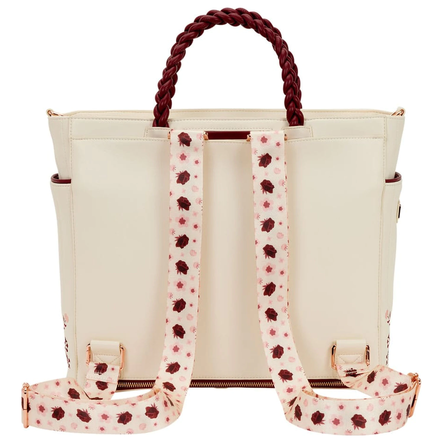 Loungefly Figural Cream & Red Floral keresztpántos táska  termékfotó