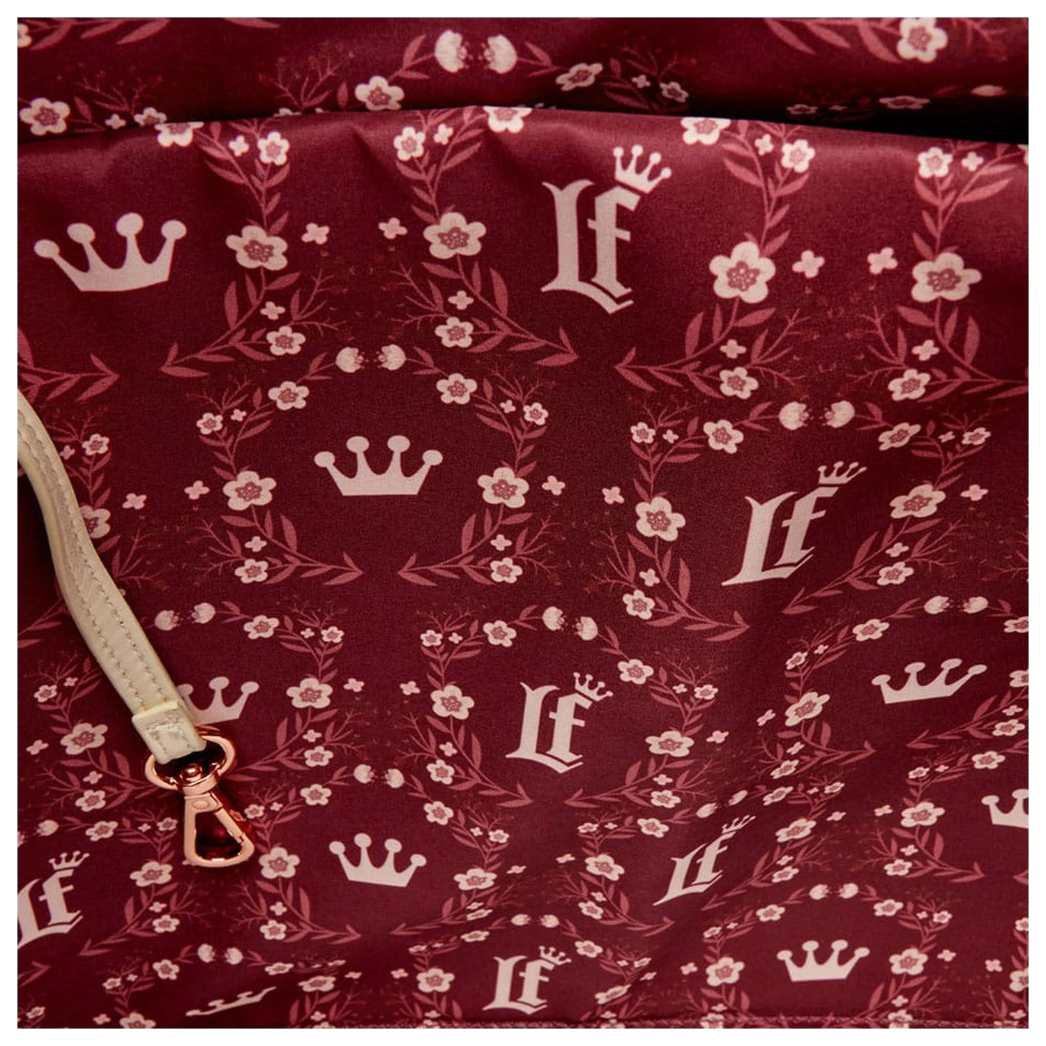 Loungefly Figural Cream & Red Floral keresztpántos táska  termékfotó