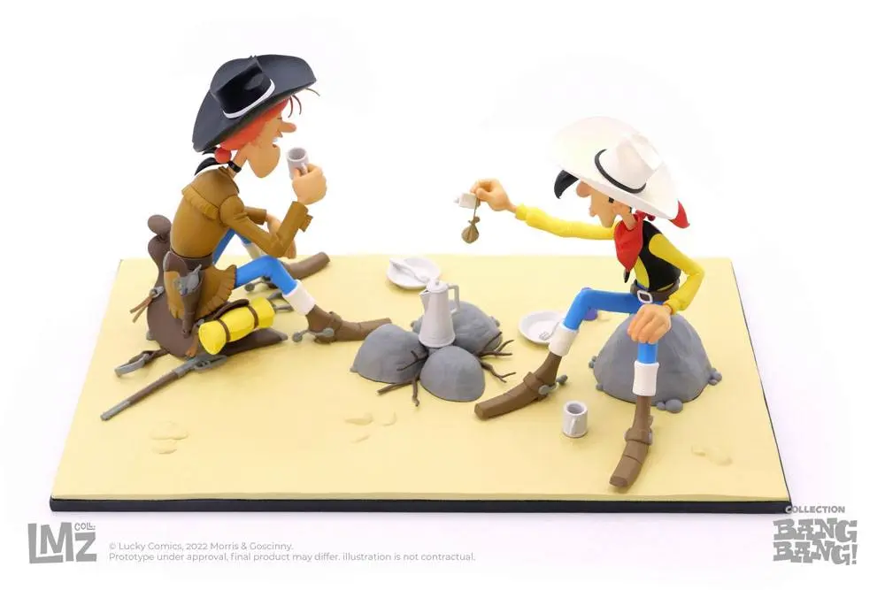 Lucky Luke BANG BANG! Collection Lucky Luke &amp; Calamity Jane szobor figura 13 cm termékfotó