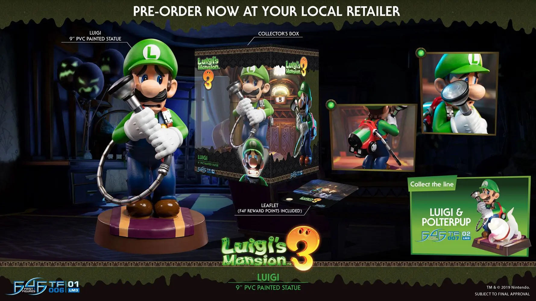 Luigi's Mansion 3 Luigi PVC szobor figura 23 cm termékfotó