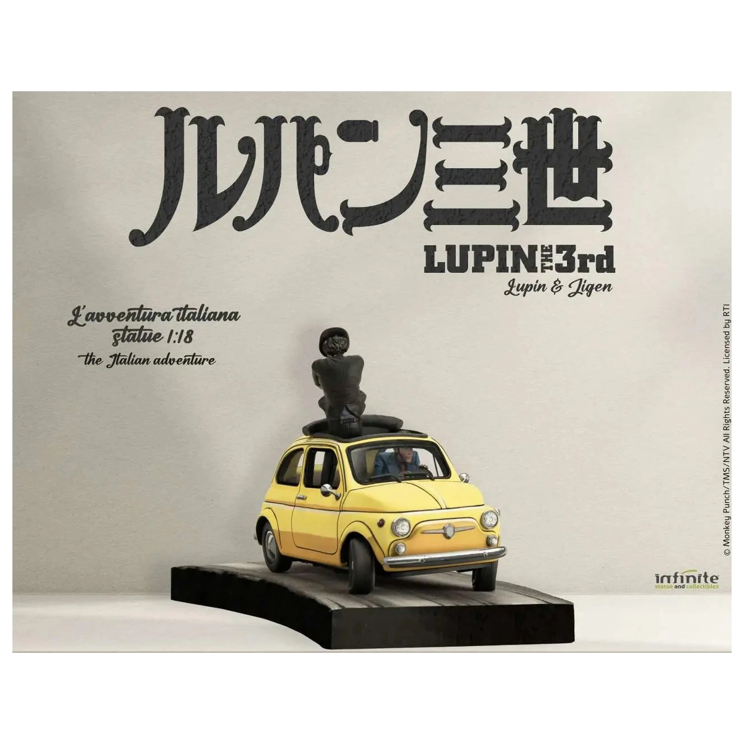 Lupin the 3rd The Italian Adventure Lupin Jigen szobor figura 1/18 14 cm termékfotó