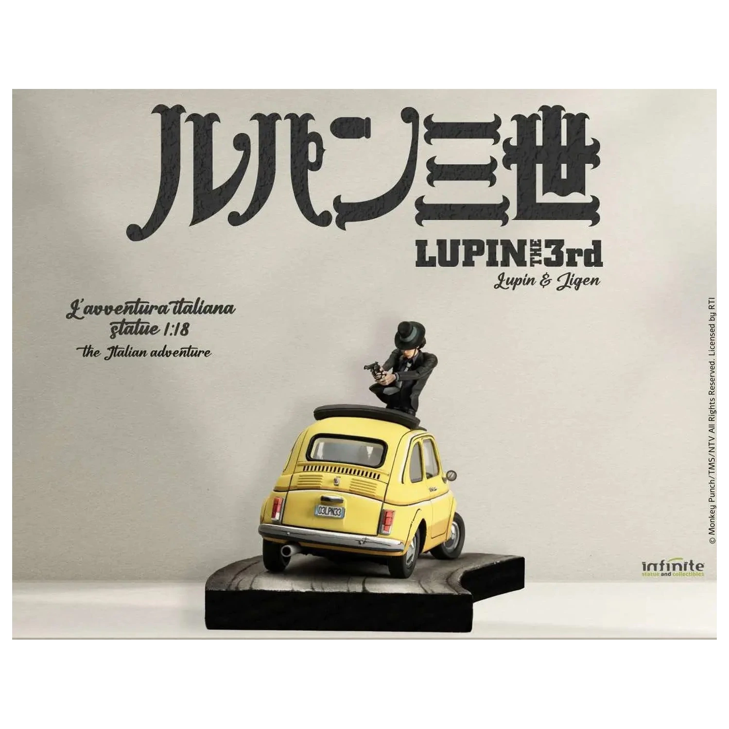 Lupin the 3rd The Italian Adventure Lupin Jigen szobor figura 1/18 14 cm termékfotó