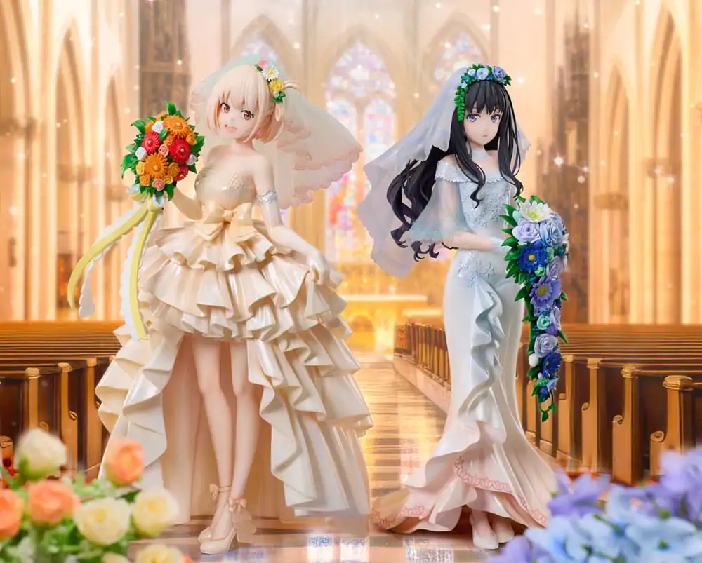 Lycoris Recoil 1/7 Chisato Nishikigi Wedding dress Ver. PVC szobor figura 26 cm termékfotó