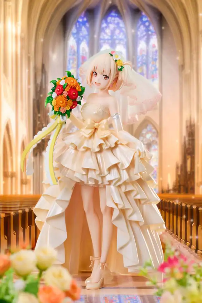 Lycoris Recoil 1/7 Chisato Nishikigi Wedding dress Ver. PVC szobor figura 26 cm termékfotó