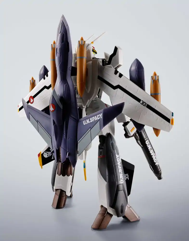 Macross 7 Hi-Metal R VF-0S Phoenix (Roy Focker Use) & QF-2200D-B Ghost Set akciófigura 14 cm  termékfotó