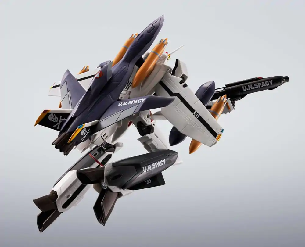 Macross 7 Hi-Metal R VF-0S Phoenix (Roy Focker Use) & QF-2200D-B Ghost Set akciófigura 14 cm  termékfotó