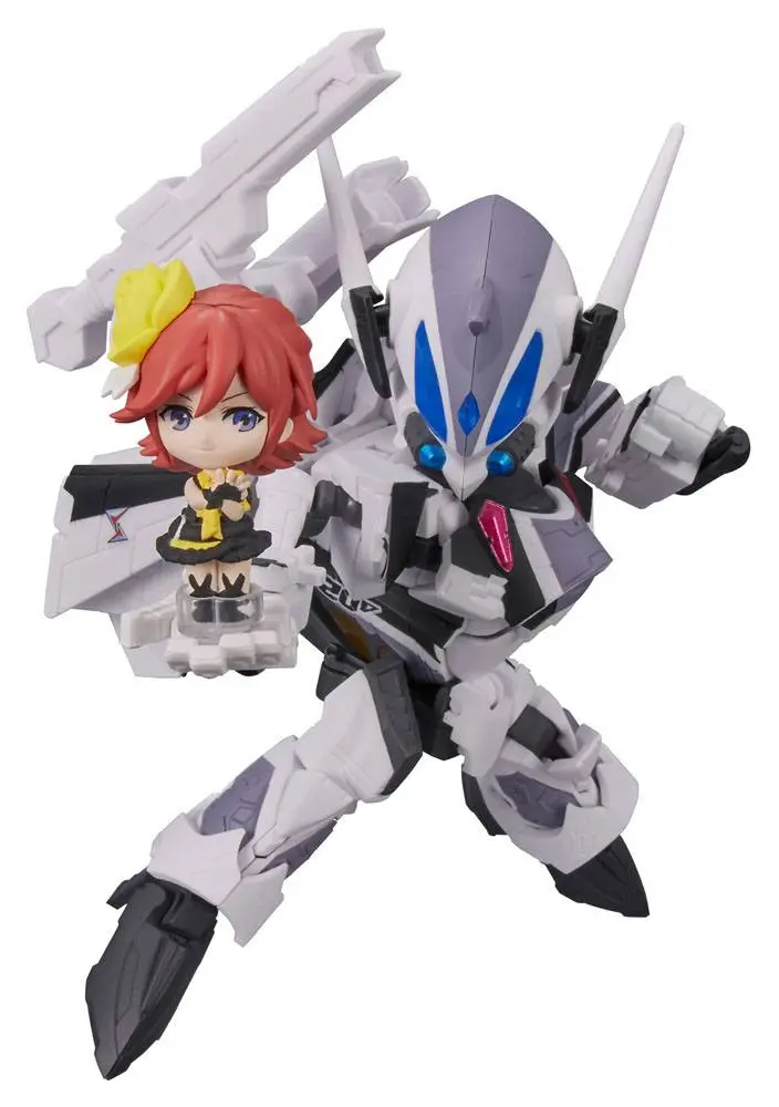 Macross Delta Tiny Session Vehicle VF-31F Siegfried (Messer Ihlefeld Use) with Kaname Buccaneer akciófigura 10 cm termékfotó