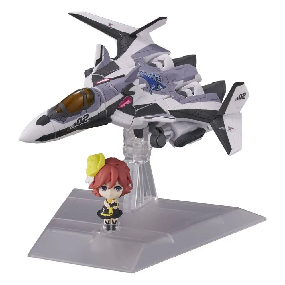 Macross Delta Tiny Session Vehicle VF-31F Siegfried (Messer Ihlefeld Use) with Kaname Buccaneer akciófigura 10 cm termékfotó