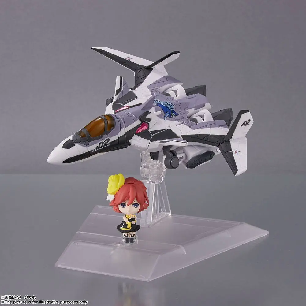 Macross Delta Tiny Session Vehicle VF-31F Siegfried (Messer Ihlefeld Use) with Kaname Buccaneer akciófigura 10 cm termékfotó
