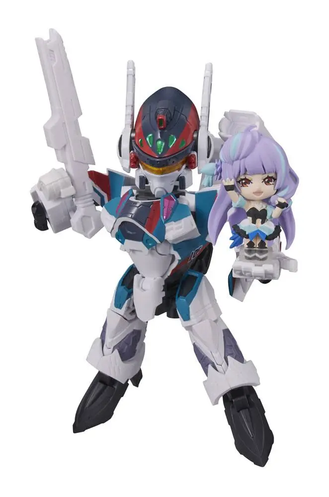 Macross Delta Tiny Session VF-31C Siegfried (Arad Mölders Use) with Mikumo Guynemer jármű és akciófigura 10 cm termékfotó