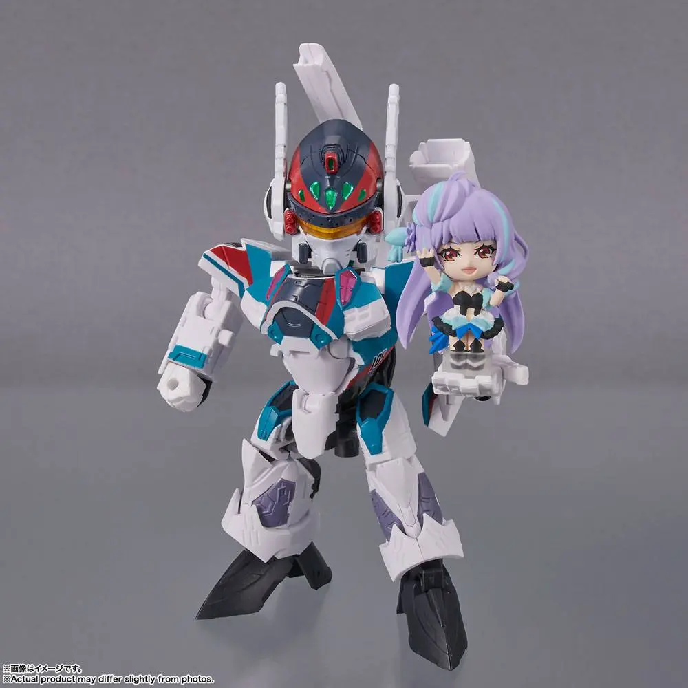 Macross Delta Tiny Session VF-31C Siegfried (Arad Mölders Use) with Mikumo Guynemer jármű és akciófigura 10 cm termékfotó