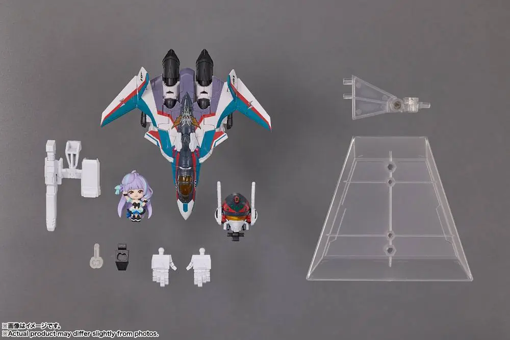 Macross Delta Tiny Session VF-31C Siegfried (Arad Mölders Use) with Mikumo Guynemer jármű és akciófigura 10 cm termékfotó